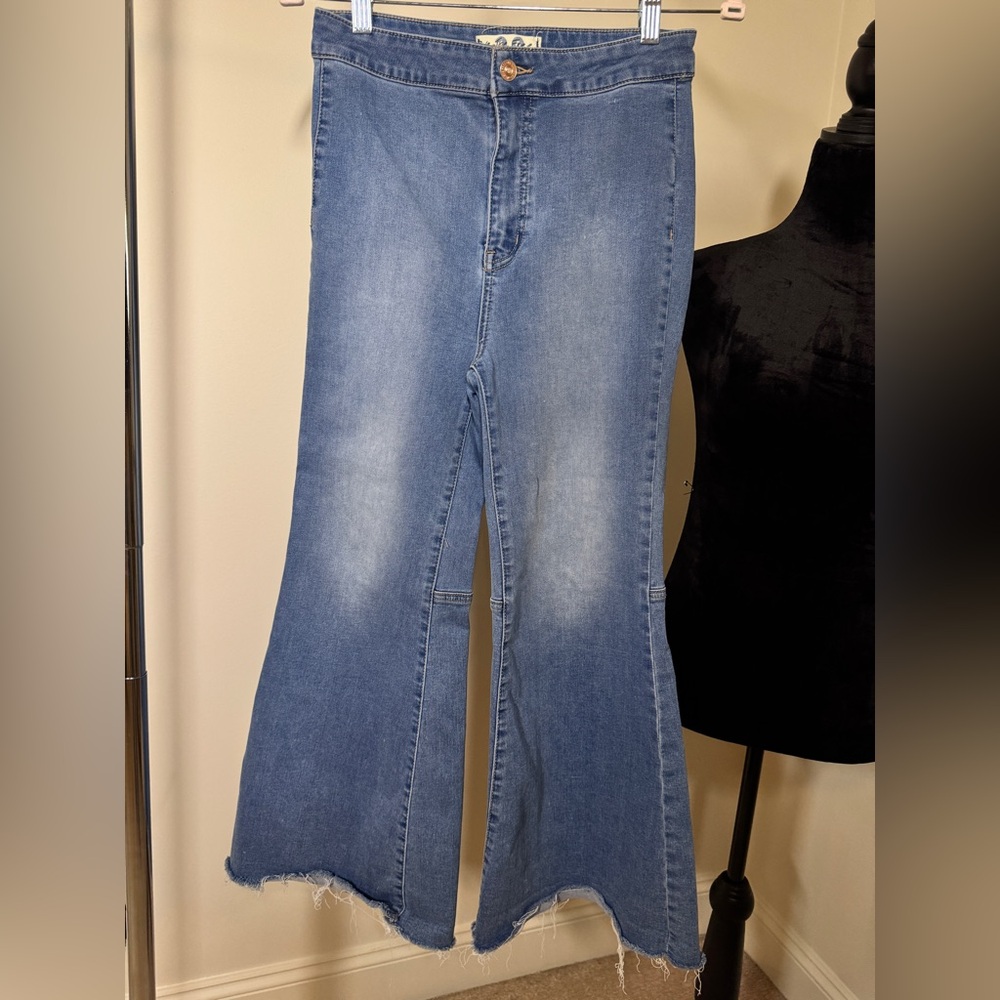 We The Free Women's Blue Flare Jeans